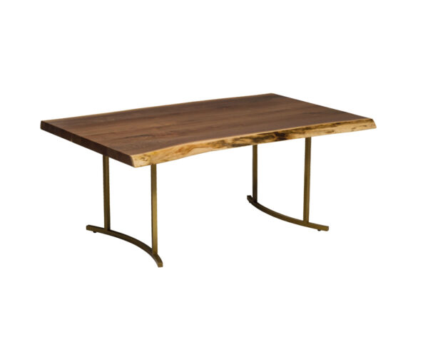 Live Edge Coffee Table with Orbit Base