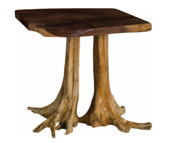 Live Edge End Table with Stump Base