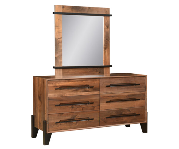Glasgow 6 Drawer Dresser - Rustic Walnut