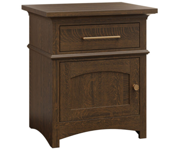 Old World 1 Door 1 Drawer Nightstand