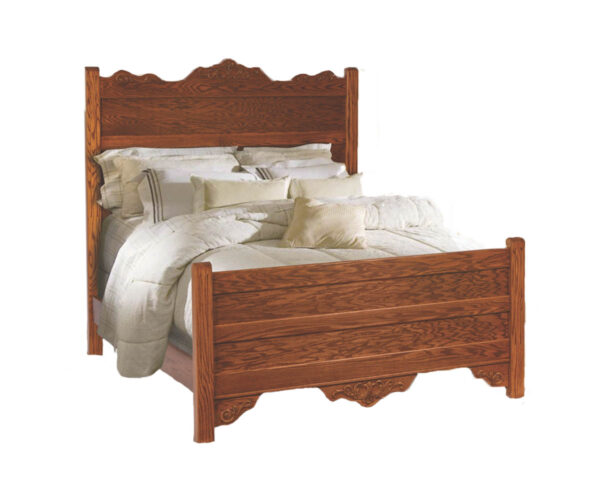 Amish Country Carved Bed